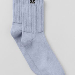 Unisex Half-Crew Scrunch Sock - Winter Frost