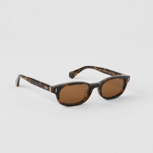 ALO Skinny Oval Sunglasses - Tortoise