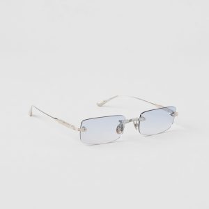 ALO Wire Frame Sunglasses - Chrome/Blue Gradient