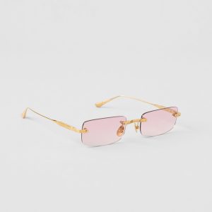 ALO Wire Frame Sunglasses - Gold/Pink Gradient