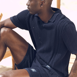 Coastline Knit Short Sleeve Polo - Navy