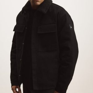 Canvas Utility Shacket - Black