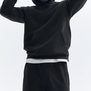 7 Waffle Lounge Short - Black