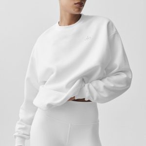 Accolade Crew Neck Pullover - White