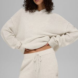 Wool Cashmere New Class Hoodie - Bone Heather