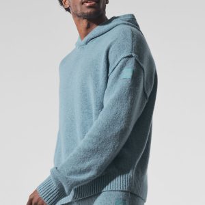 Wool Cashmere New Class Hoodie - Celestial Blue Granite Heather