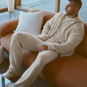 Wool Cashmere New Class Sweatpant - Oatmeal Heather