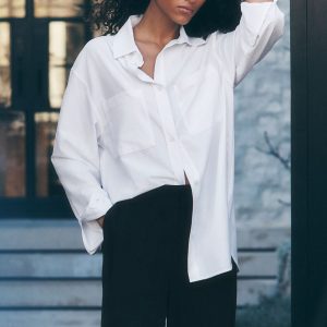 Dreamscape Button Down Long Sleeve - White