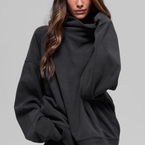 Polar Fleece Hazy Pullover - Black