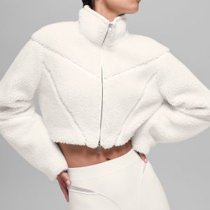 Sherpa Cropped Slope Side Jacket - Ivory
